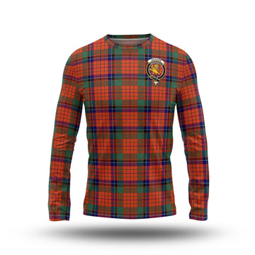 Nicolson Ancient Tartan Long Sleeve T-Shirt with Family Crest