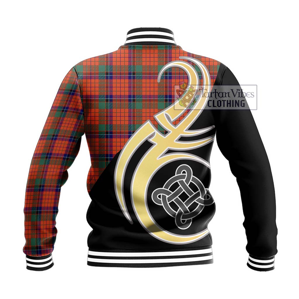 Nicolson Ancient Tartan Baseball Jacket with Family Crest and Celtic Symbol Style - Tartan Vibes Clothing