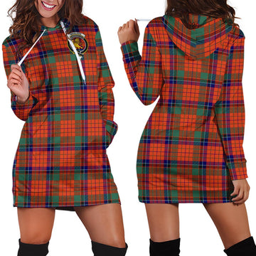 Nicolson Ancient Tartan Hoodie Dress with Family Crest