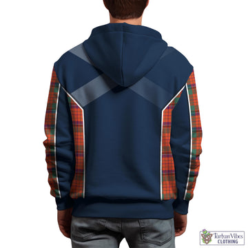 Nicolson Ancient Tartan Hoodie with Family Crest and Scottish Thistle Vibes Sport Style