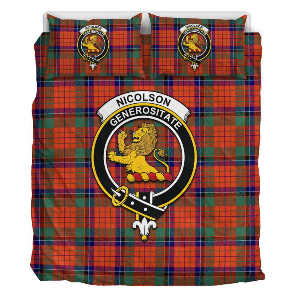 nicolson-ancient-tartan-bedding-set-with-family-crest