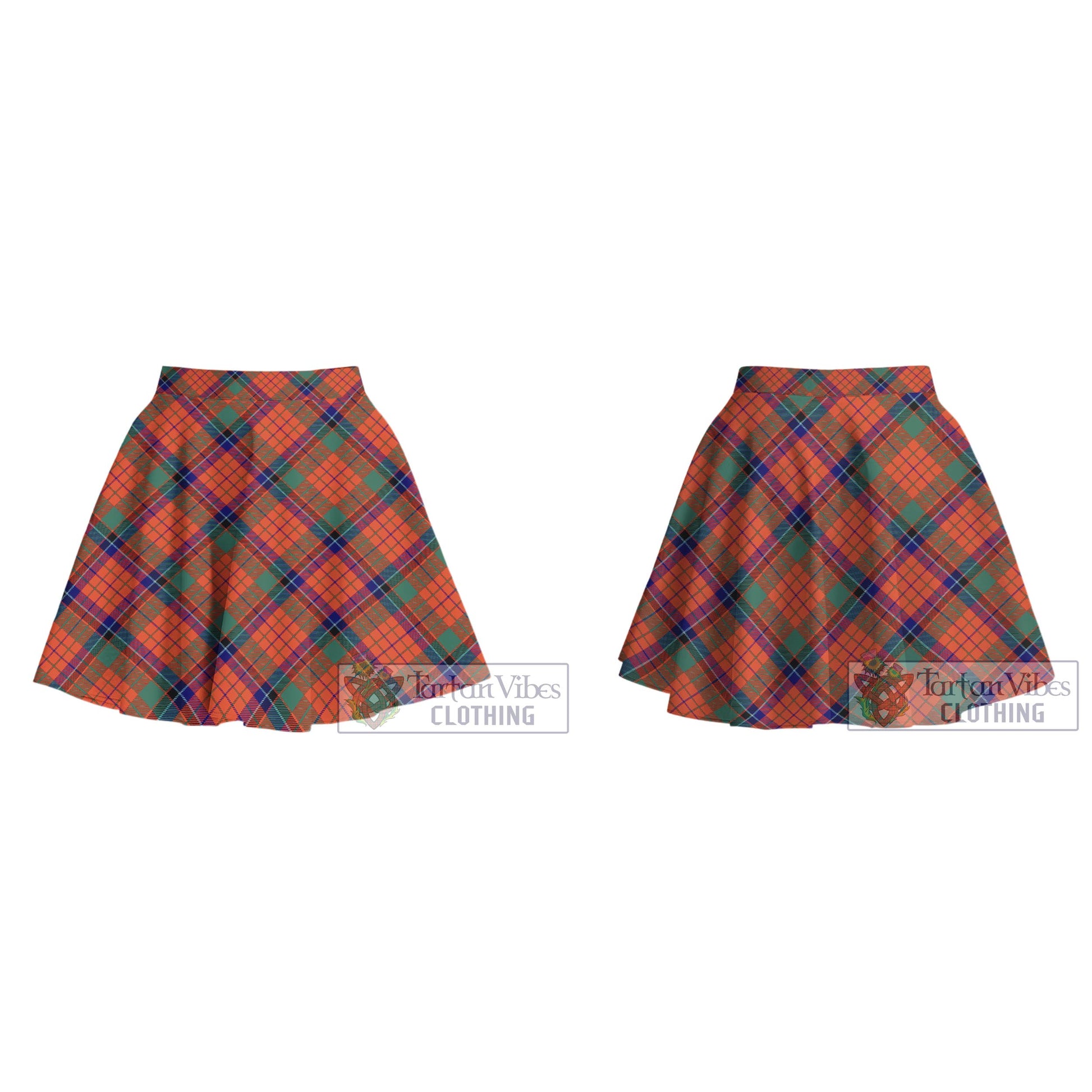 Tartan Vibes Clothing Nicolson Ancient Tartan Women's Plated Mini Skirt