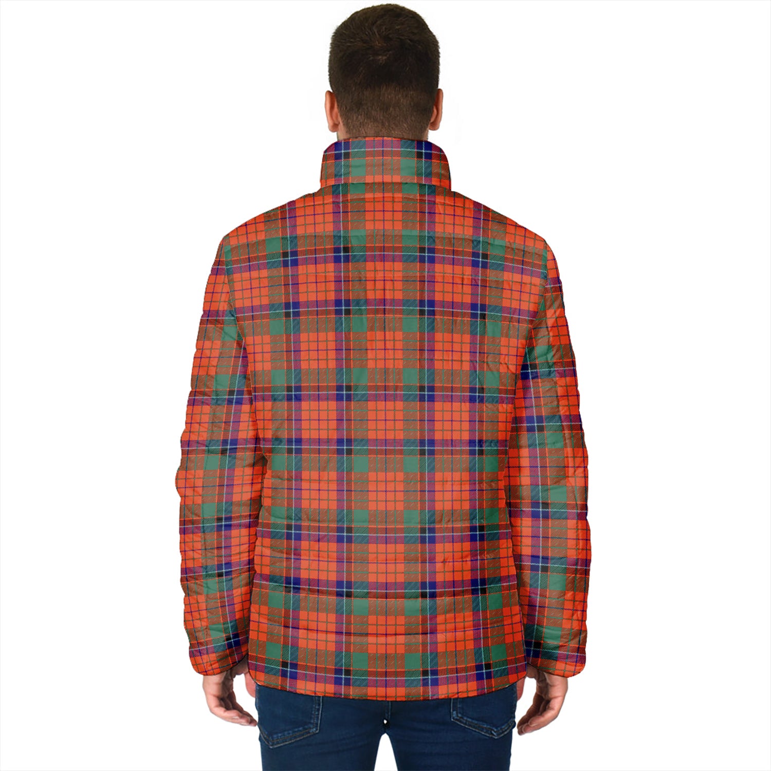 Nicolson Ancient Tartan Padded Jacket with Family Crest - Tartan Vibes Clothing