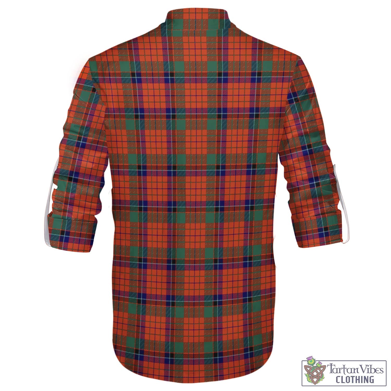 Tartan Vibes Clothing Nicolson Ancient Tartan Men's Scottish Traditional Jacobite Ghillie Kilt Shirt