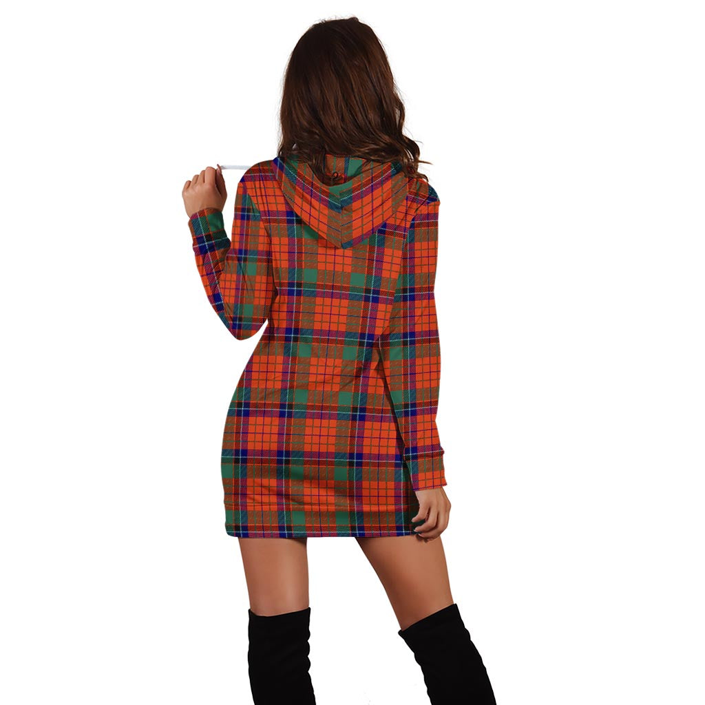 Nicolson Ancient Tartan Hoodie Dress with Family Crest - Tartan Vibes Clothing