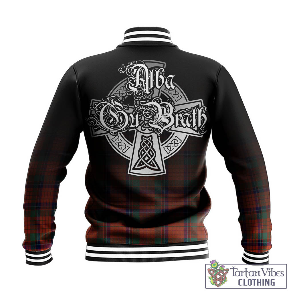 Tartan Vibes Clothing Nicolson Ancient Tartan Baseball Jacket Featuring Alba Gu Brath Family Crest Celtic Inspired