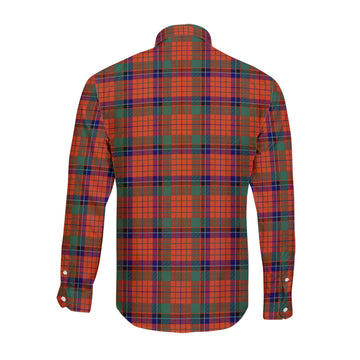 Nicolson Ancient Tartan Long Sleeve Button Up Shirt with Family Crest