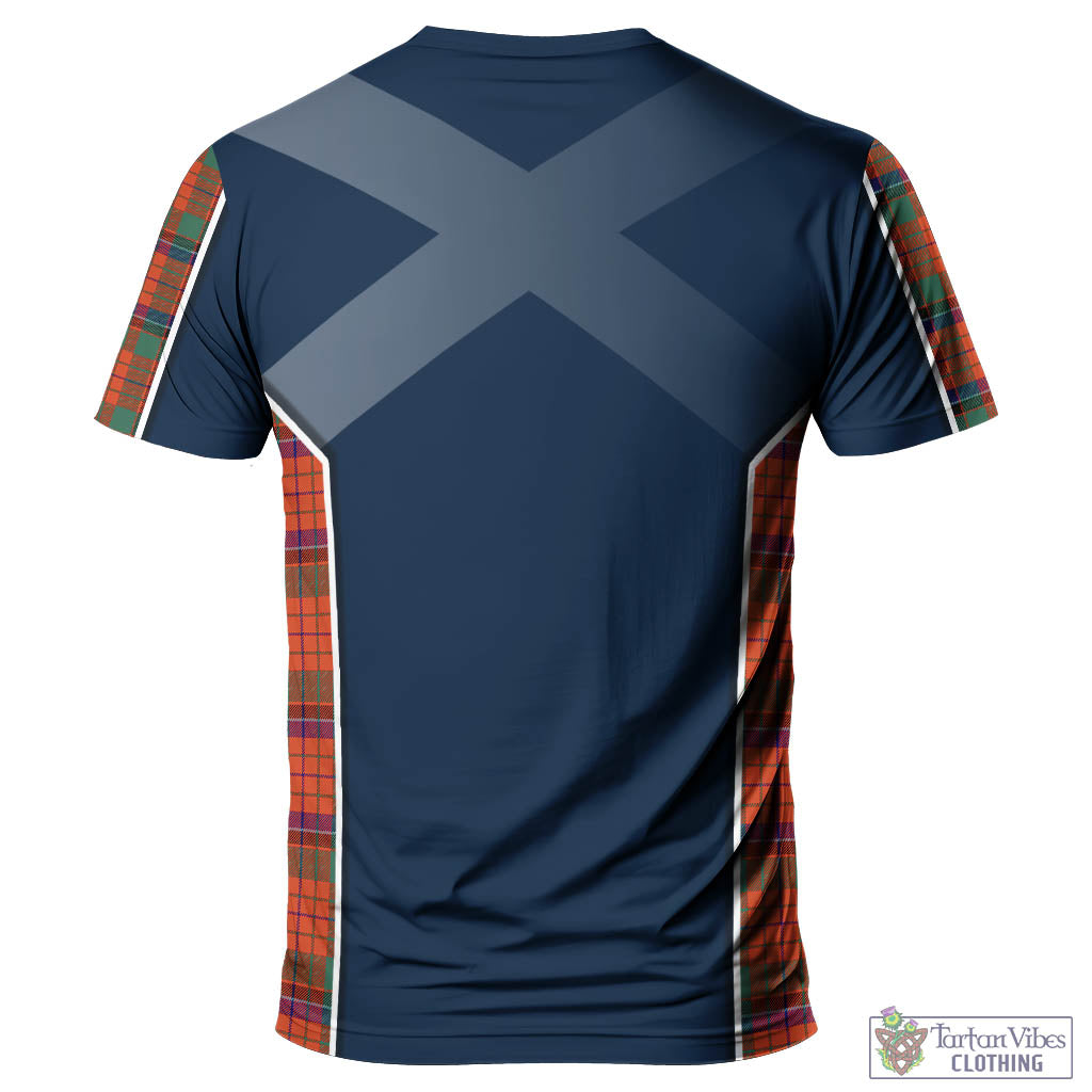 Tartan Vibes Clothing Nicolson Ancient Tartan T-Shirt with Family Crest and Scottish Thistle Vibes Sport Style