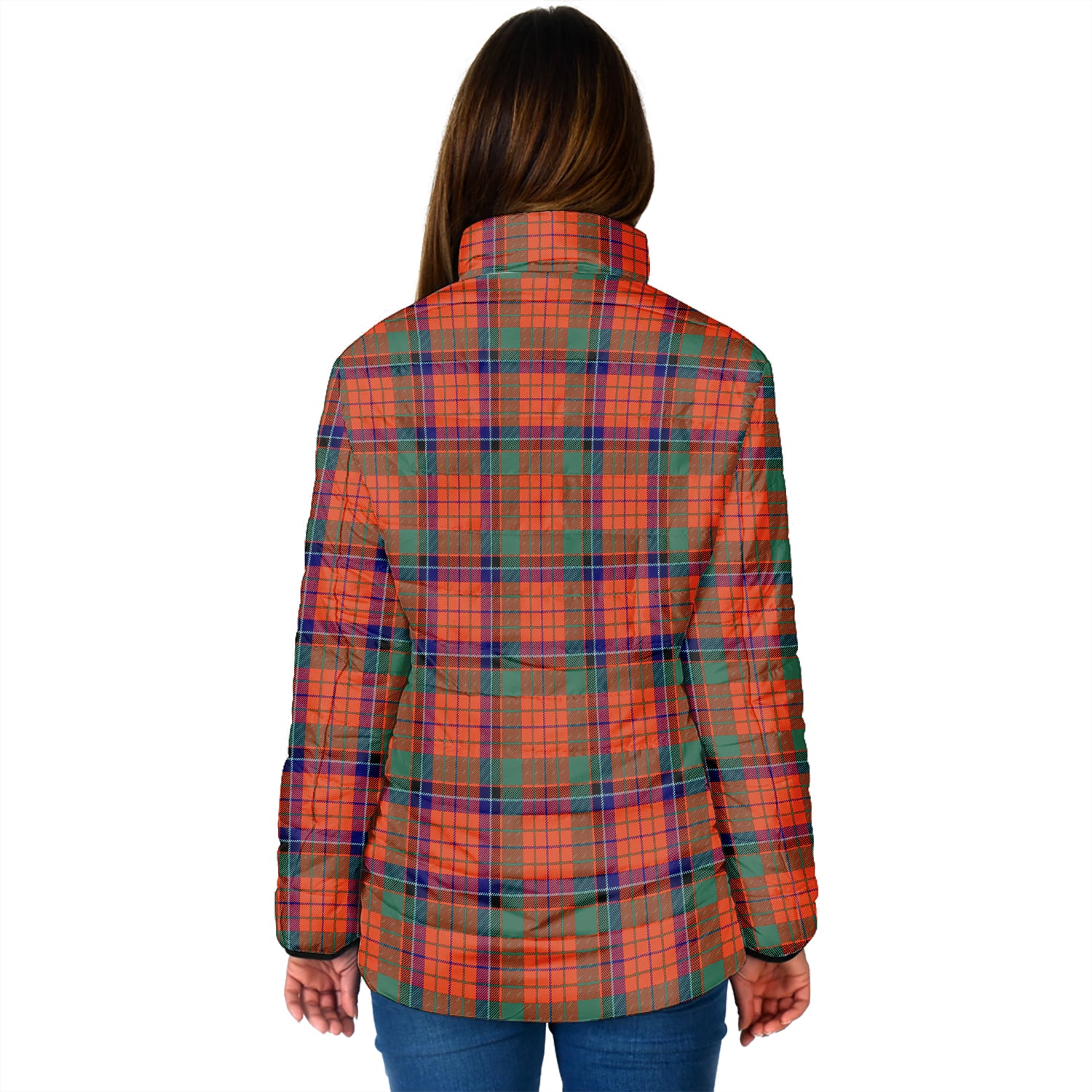 Nicolson Ancient Tartan Padded Jacket with Family Crest - Tartan Vibes Clothing