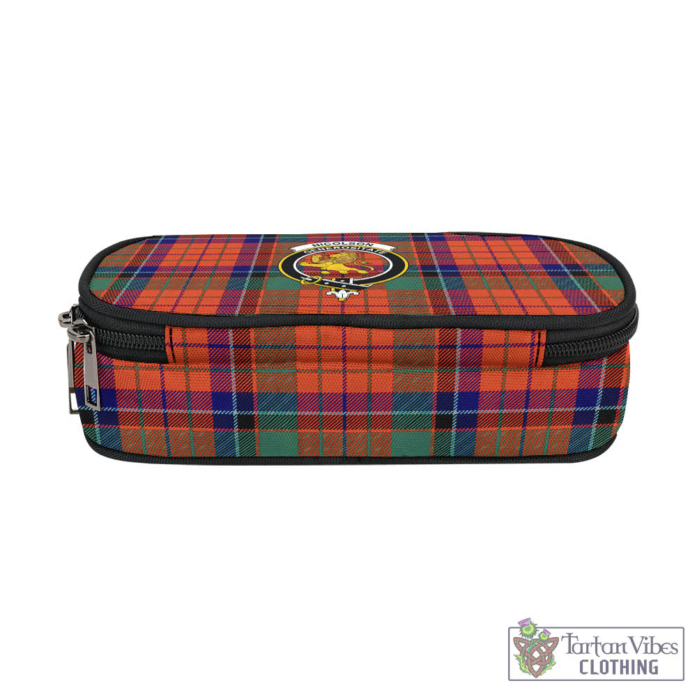 Tartan Vibes Clothing Nicolson Ancient Tartan Pen and Pencil Case with Family Crest