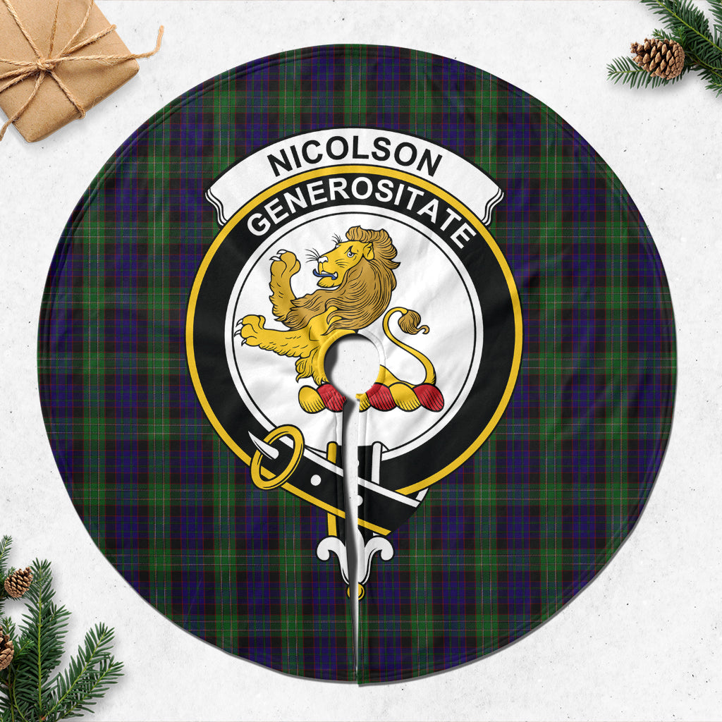 nicolson-green-hunting-tartan-christmas-tree-skirt-with-family-crest