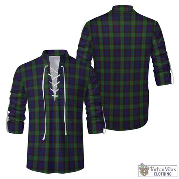 Nicolson Green Hunting Tartan Men's Scottish Traditional Jacobite Ghillie Kilt Shirt