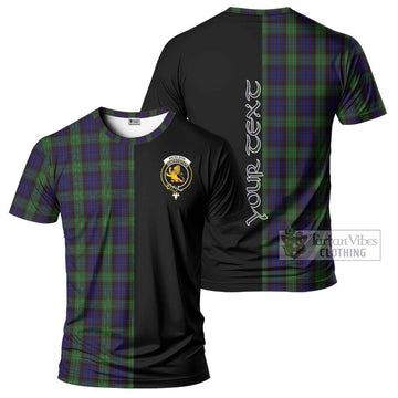 Nicolson Green Hunting Tartan T-Shirt with Family Crest and Half Of Me Style