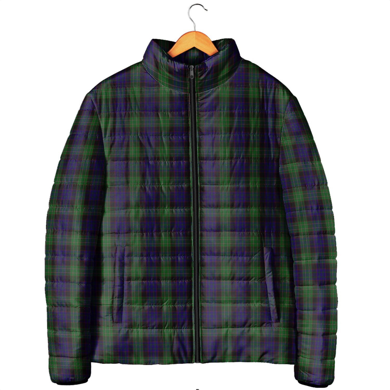 Nicolson Green Hunting Tartan Padded Jacket - Tartanvibesclothing