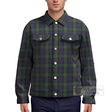 Nicolson Green Hunting Tartan Unisex Lapel Cotton Jacket