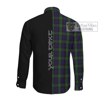 Nicolson Green Hunting Tartan Long Sleeve Button Shirt with Family Crest and Half Of Me Style