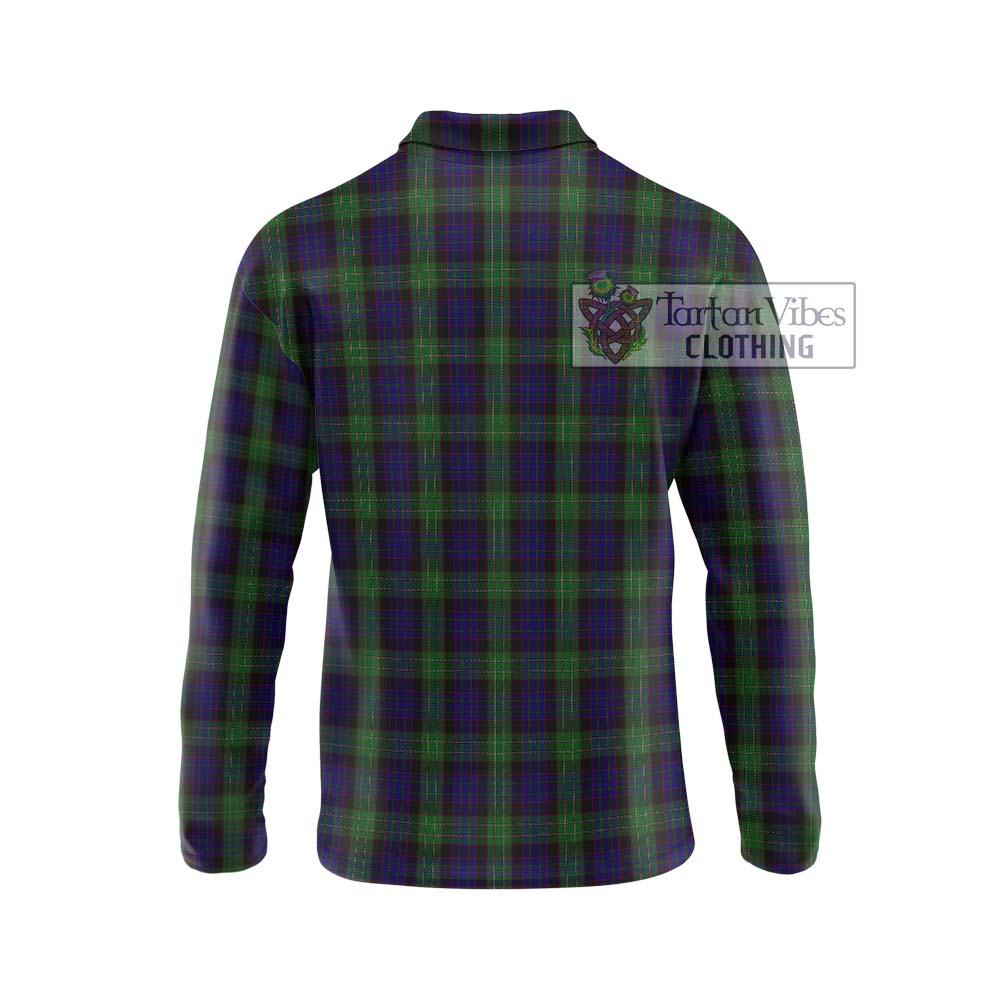 Nicolson Green Hunting Tartan Long Sleeve Polo Shirt with Family Crest DNA In Me Style - Tartanvibesclothing Shop