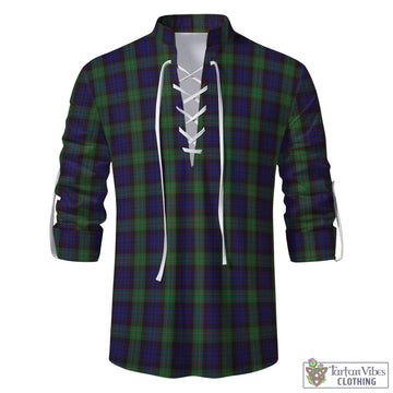 Nicolson Green Hunting Tartan Men's Scottish Traditional Jacobite Ghillie Kilt Shirt