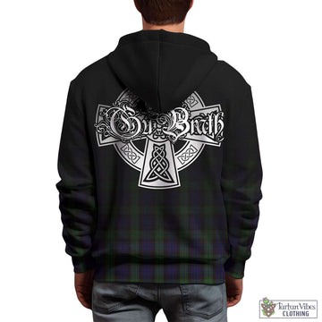 Nicolson Green Hunting Tartan Hoodie Featuring Alba Gu Brath Family Crest Celtic Inspired