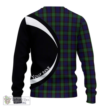 Nicolson Green Hunting Tartan Ugly Sweater with Family Crest Circle Style