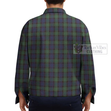 Nicolson Green Hunting Tartan Unisex Lapel Cotton Jacket