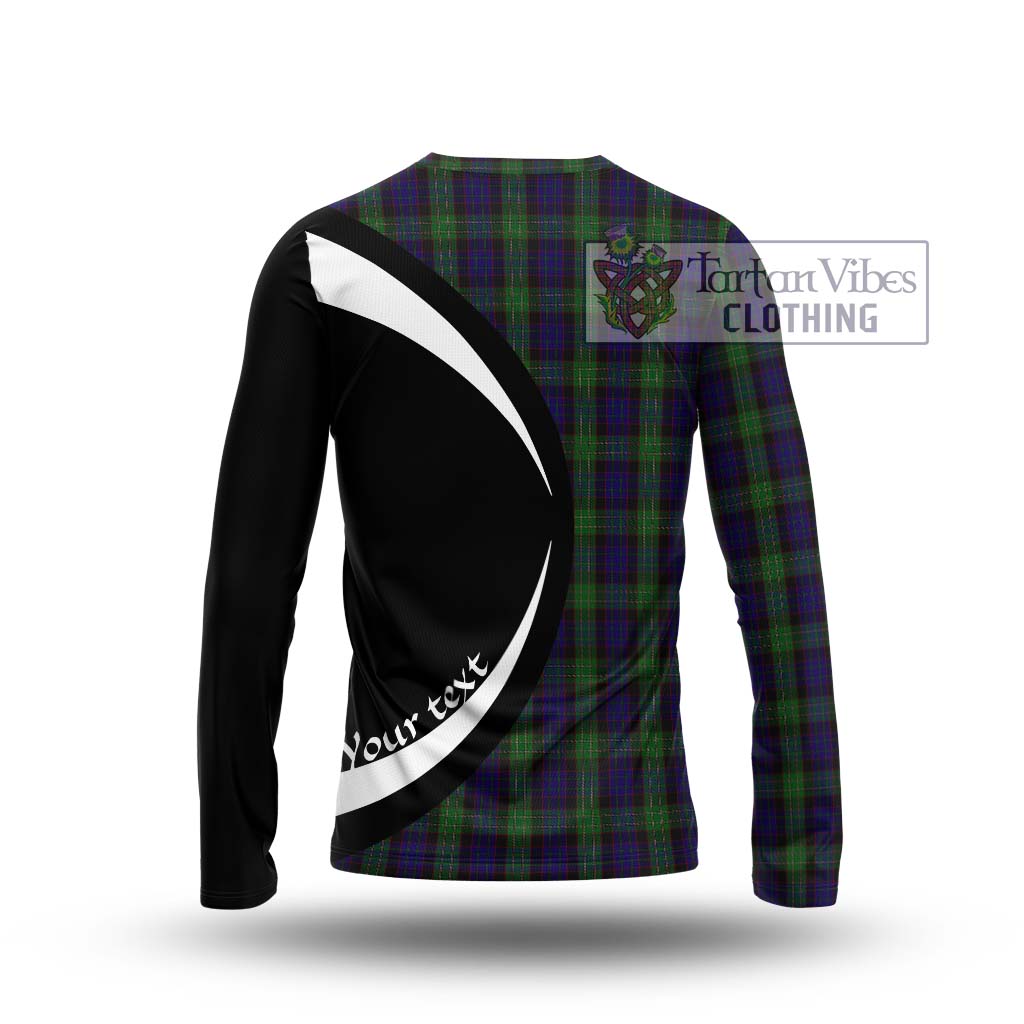 Nicolson Green Hunting Tartan Long Sleeve T-Shirt with Family Crest Circle Style - Tartan Vibes Clothing