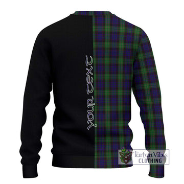 Nicolson Green Hunting Tartan Ugly Sweater with Family Crest and Half Of Me Style