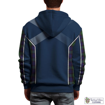 Nicolson Green Hunting Tartan Hoodie with Family Crest and Scottish Thistle Vibes Sport Style