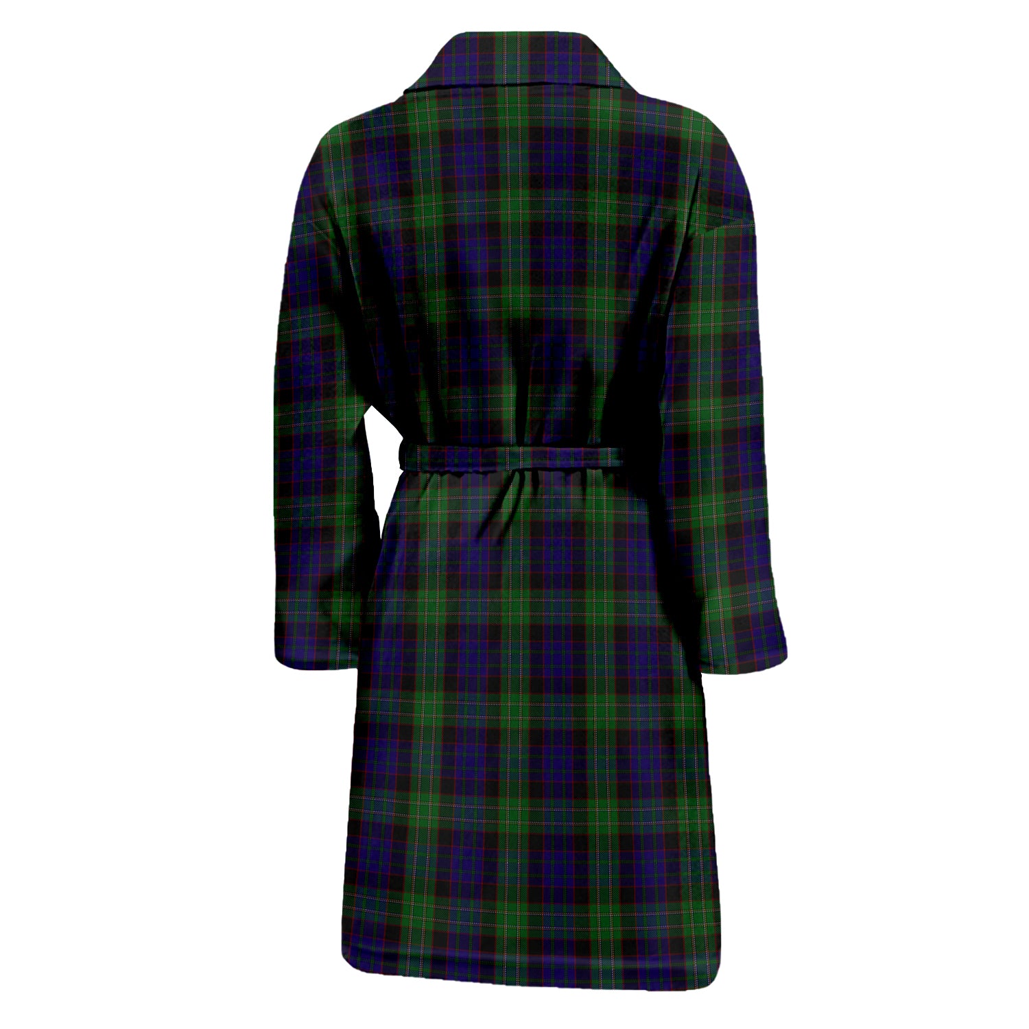 Nicolson Green Hunting Tartan Bathrobe with Family Crest - Tartan Vibes Clothing