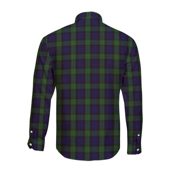 Nicolson Green Hunting Tartan Long Sleeve Button Up Shirt with Family Crest