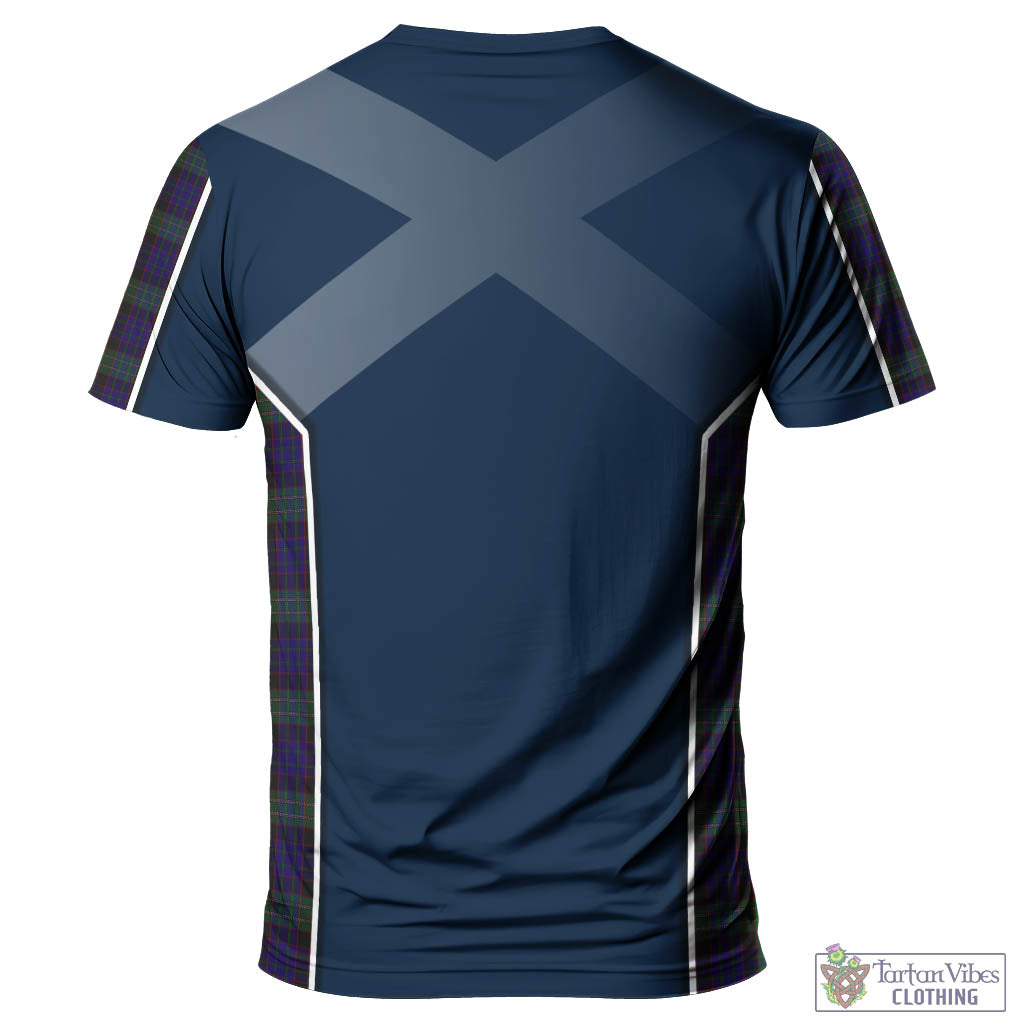 Tartan Vibes Clothing Nicolson Green Hunting Tartan T-Shirt with Family Crest and Scottish Thistle Vibes Sport Style