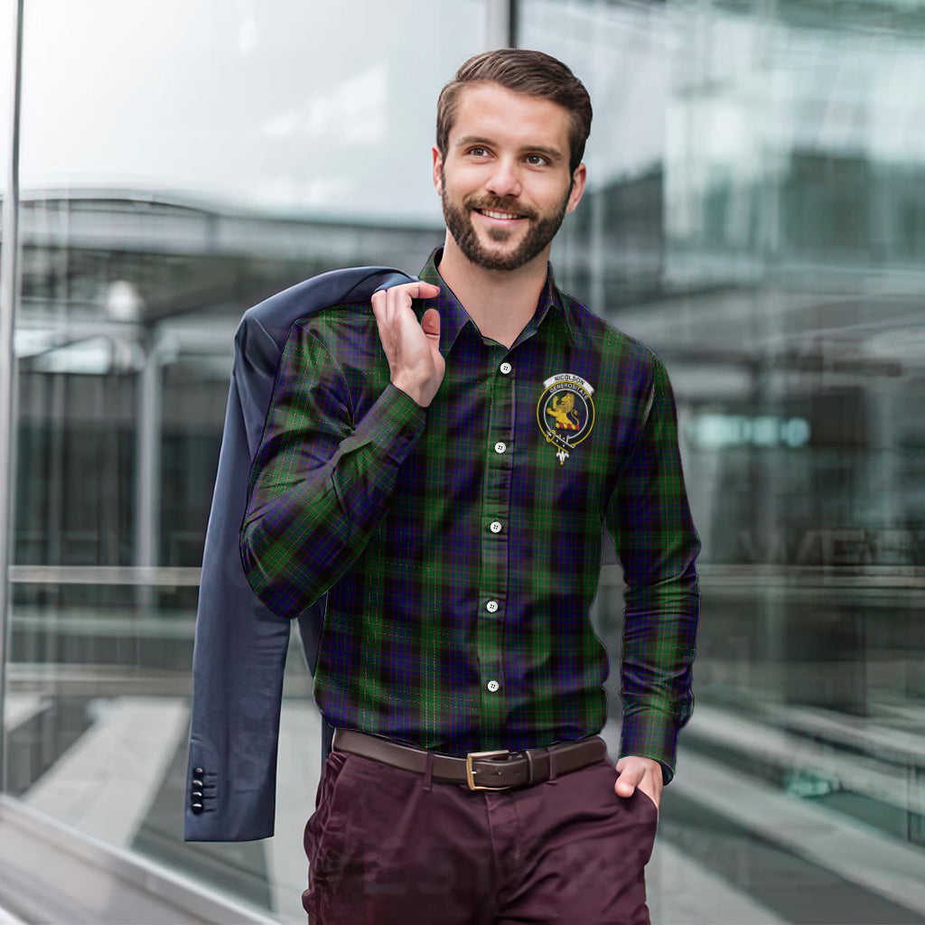 nicolson-green-hunting-tartan-long-sleeve-button-up-shirt-with-family-crest