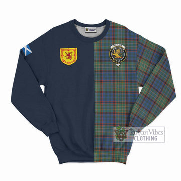 Nicolson Hunting Ancient Tartan Sweatshirt Alba with Scottish Lion Royal Arm Half Style