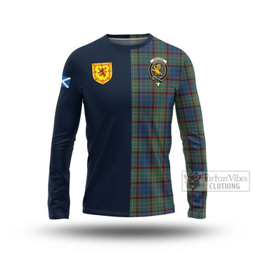 Nicolson Hunting Ancient Tartan Long Sleeve T-Shirt Alba with Scottish Lion Royal Arm Half Style