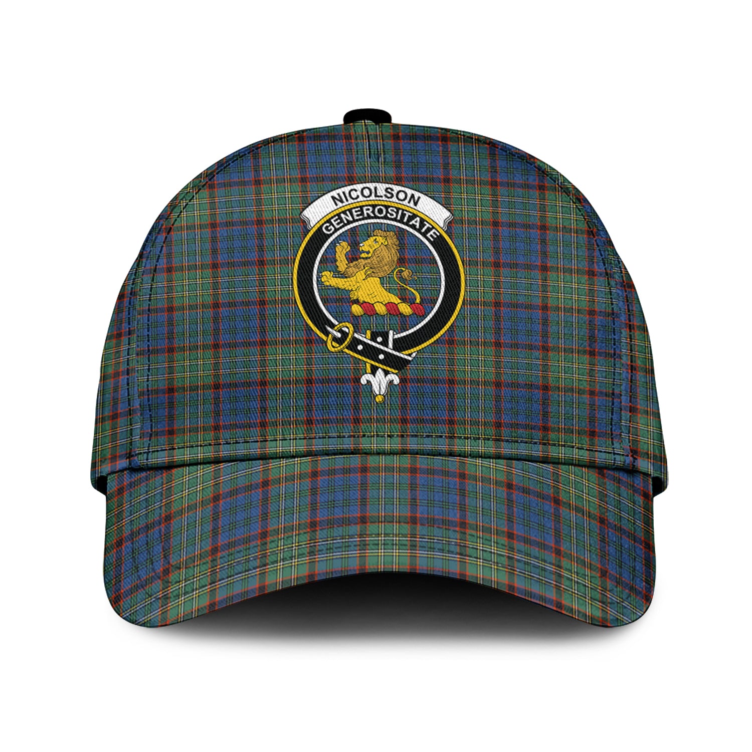 Nicolson Hunting Ancient Tartan Classic Cap with Family Crest Classic Cap Universal Fit - Tartan Vibes Clothing