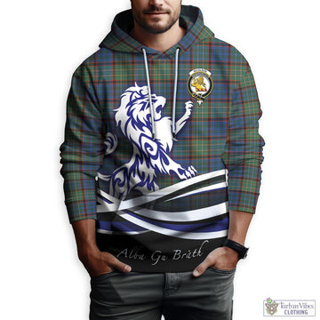 Nicolson Hunting Ancient Tartan Hoodie with Alba Gu Brath Regal Lion Emblem