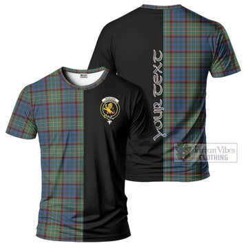 Nicolson Hunting Ancient Tartan T-Shirt with Family Crest and Half Of Me Style