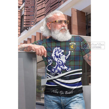 Nicolson Hunting Ancient Tartan Cotton T-shirt with Alba Gu Brath Regal Lion Emblem