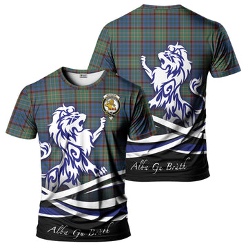 Nicolson Hunting Ancient Tartan T-Shirt with Alba Gu Brath Regal Lion Emblem