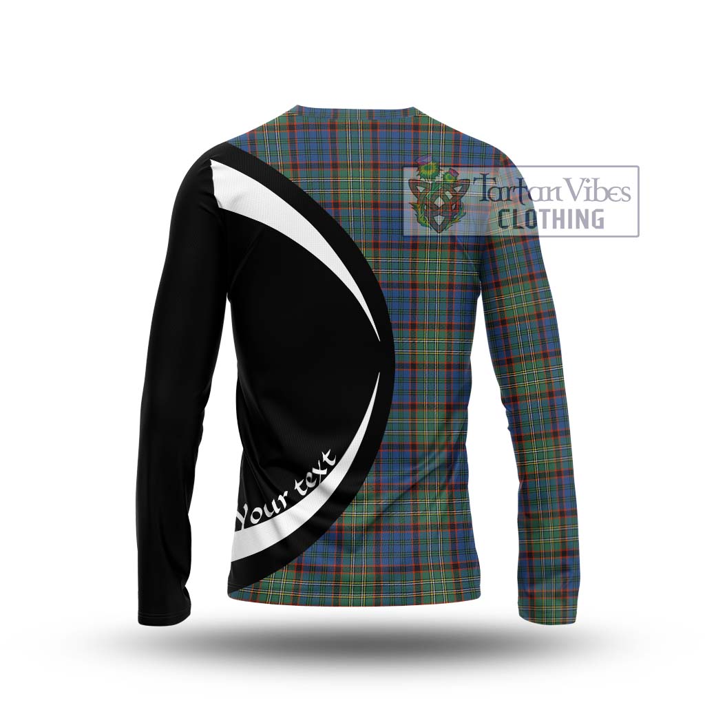 Nicolson Hunting Ancient Tartan Long Sleeve T-Shirt with Family Crest Circle Style - Tartan Vibes Clothing