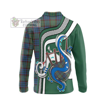 Nicolson Hunting Ancient Tartan Long Sleeve Polo Shirt with Epic Bagpipe Style