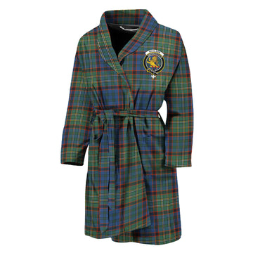 Nicolson Hunting Ancient Tartan Bathrobe with Family Crest