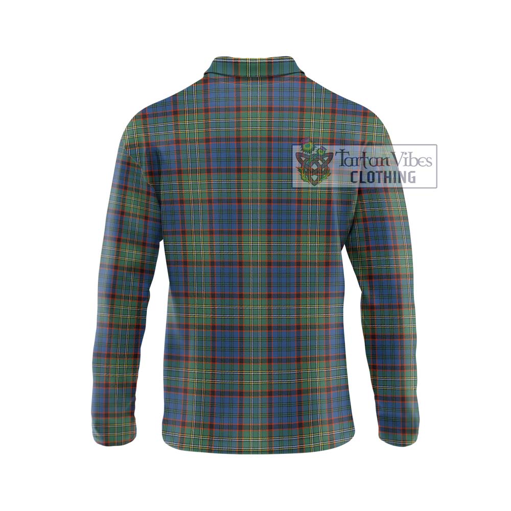 Nicolson Hunting Ancient Tartan Long Sleeve Polo Shirt with Family Crest DNA In Me Style - Tartanvibesclothing Shop