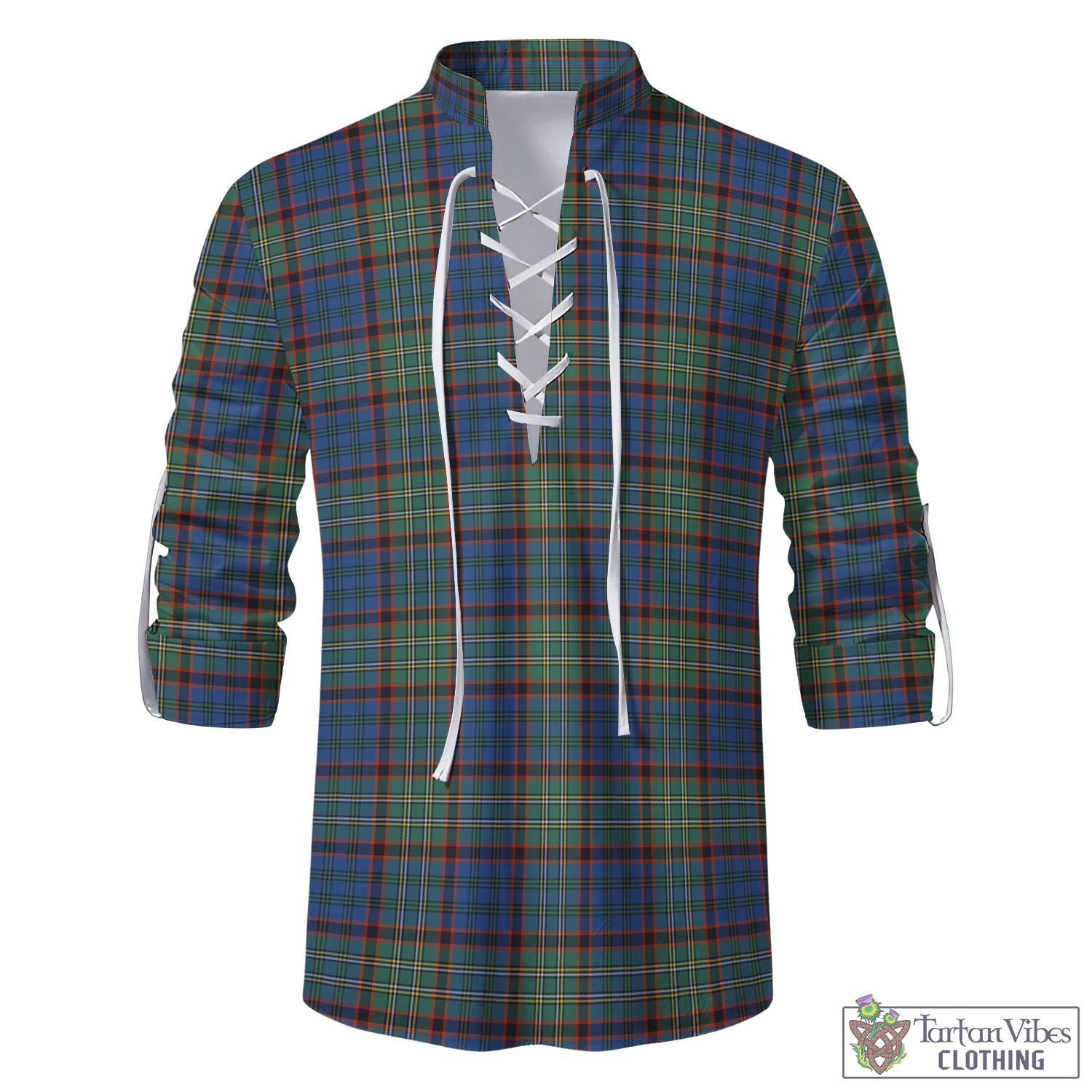 Tartan Vibes Clothing Nicolson Hunting Ancient Tartan Men's Scottish Traditional Jacobite Ghillie Kilt Shirt