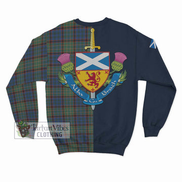 Nicolson Hunting Ancient Tartan Sweatshirt Alba with Scottish Lion Royal Arm Half Style