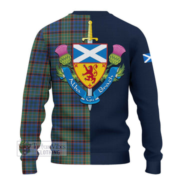 Nicolson Hunting Ancient Tartan Ugly Sweater with Scottish Lion Royal Arm Half Style