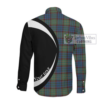 Nicolson Hunting Ancient Tartan Long Sleeve Button Up with Family Crest Circle Style