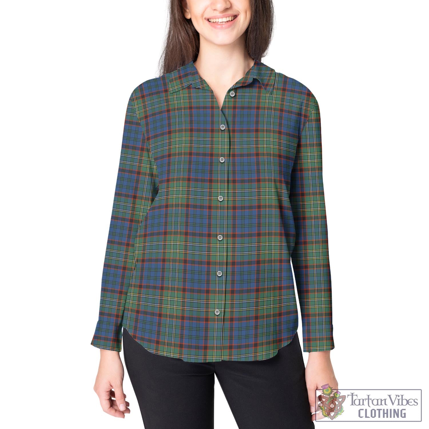 Nicolson Hunting Ancient Tartan Womens Casual Shirt