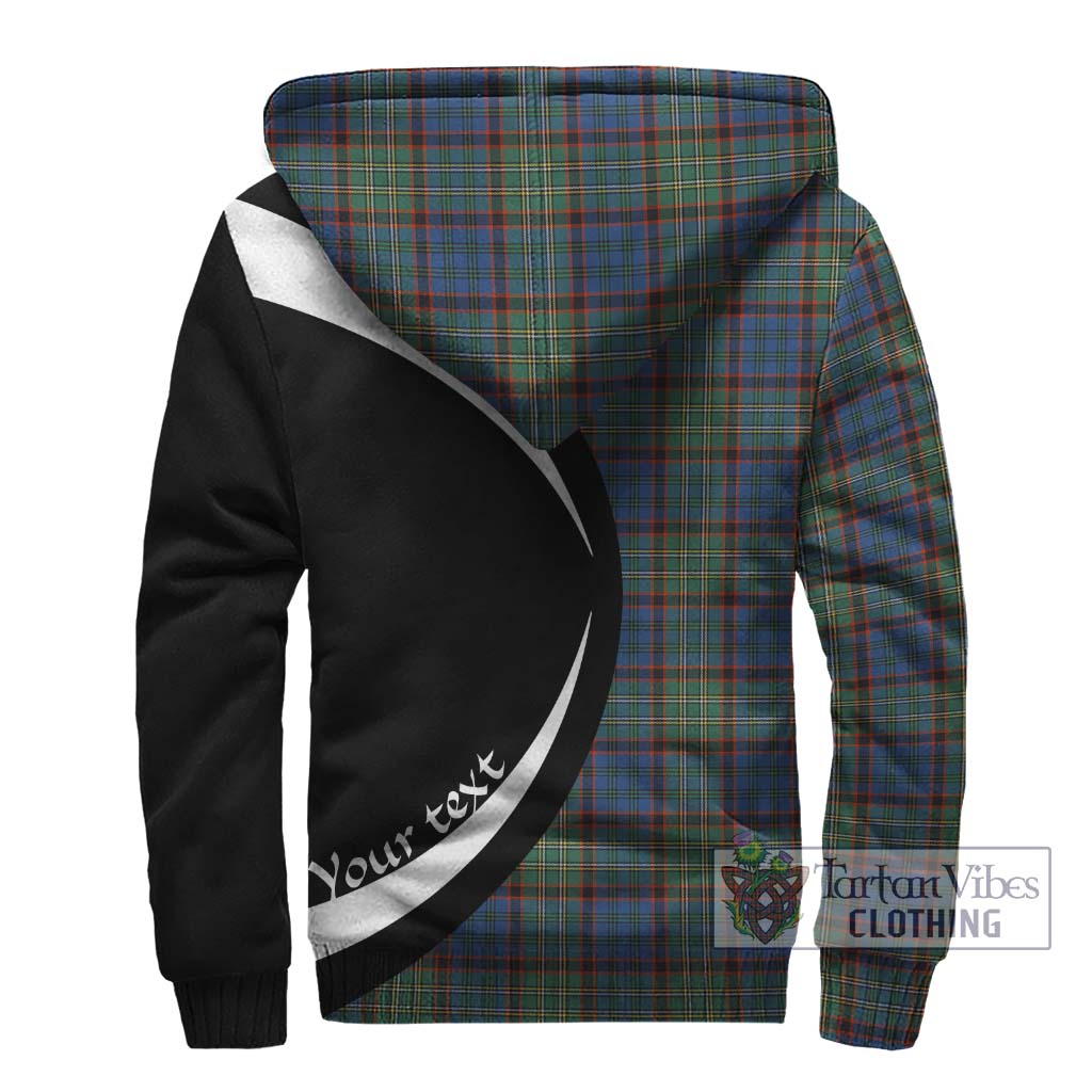 Nicolson Hunting Ancient Tartan Sherpa Hoodie with Family Crest Circle Style - Tartan Vibes Clothing