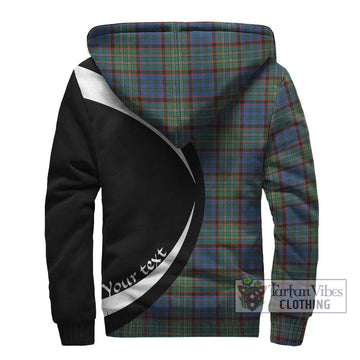 Nicolson Hunting Ancient Tartan Sherpa Hoodie with Family Crest Circle Style